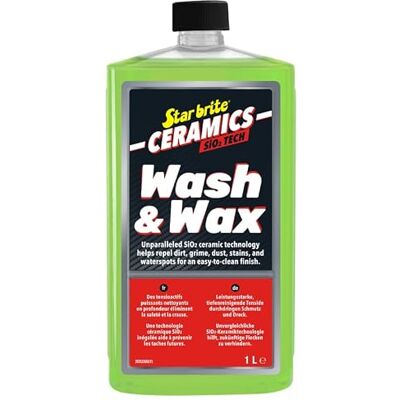 STAR BRITE Ceramic Wash & Wax – Brillo y durabilidad superiores con tecnología SiO2 para una protección prolongada contra suciedad, mugre y rayos UV – 1 L (203532) STAR BRITE Ceramic Wash & Wax – Brillo y durabilidad superiores con tecnología SiO2 para una protección prolongada contra suciedad, mugre y rayos UV – 1 L (203532)