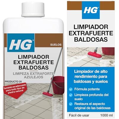 HG Limpiador Extra Fuerte Baldosas, Quitamanchas para Suelos de Cocina, Elimina la Grasa Acumulada y Restaura la Piedra Natural 1L HG Limpiador Extra Fuerte Baldosas, Quitamanchas para Suelos de Cocina, Elimina la Grasa Acumulada y Restaura la Piedra Natural 1L