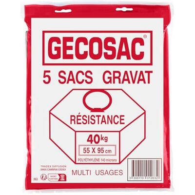 Gecosac Bolsas para escombros (40 kg, Polietileno, Universal, 55 x 95 cm) Gecosac Bolsas para escombros (40 kg, Polietileno, Universal, 55 x 95 cm)