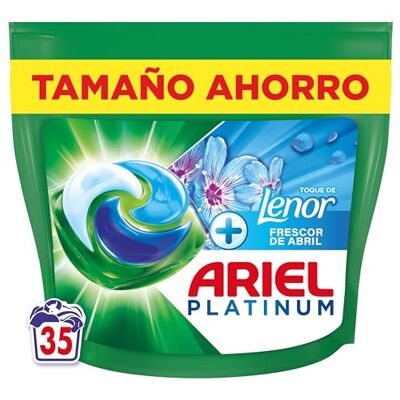 Ariel PODs Platinum, Detergente Líquido En Cápsulas Frescor De Abril Cápsulas, 35 Lavados Ariel PODs Platinum, Detergente Líquido En Cápsulas Frescor De Abril Cápsulas, 35 Lavados