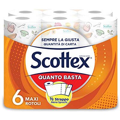 Scottex Quanto Basta 6 Maxi rollos de papel de cocina Scottex Quanto Basta 6 Maxi rollos de papel de cocina