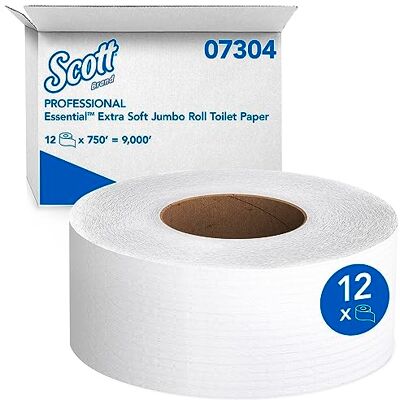 Scott Cottonelle 07304 JRT JR., Tissue, 2-Ply, 7.9 "Diámetro, 750 ft (funda de 12) Scott Cottonelle 07304 JRT JR., Tissue, 2-Ply, 7.9 "Diámetro, 750 ft (funda de 12)