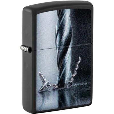Zippo Encendedor a prueba de viento Metal Drill, Black Matte, Texture Print Recargable Reutilizable Diseño a prueba de viento Caja regalo Fabricado en Estados Unidos Zippo Encendedor a prueba de viento Metal Drill, Black Matte, Texture Print Recargable Reutilizable Diseño a prueba de viento Caja regalo Fabricado en Estados Unidos