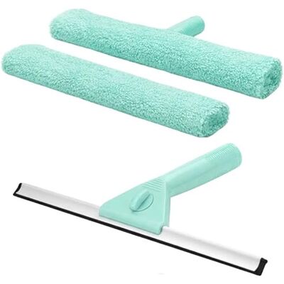 edihome , Limpia Cristales Telescópico Extensible con Longitud hasta 60 cm, Limpiacristales con 2 Cabezales, Rasqueta Tipo Escobilla de Silicona para Ventanas, Ducha y Espejo (Gamuzas de Reemplazo) edihome , Limpia Cristales Telescópico Extensible con Longitud hasta 60 cm, Limpiacristales con 2 Cabezales, Rasqueta Tipo Escobilla de Silicona para Ventanas, Ducha y Espejo (Gamuzas de Reemplazo)