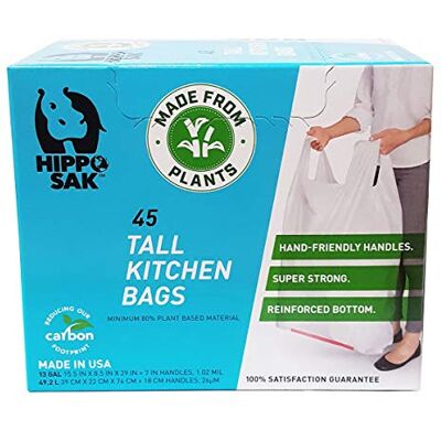 Hippo Sak Bolsas altas para verduras con asas, 3,8 litros Hippo Sak Bolsas altas para verduras con asas, 3,8 litros
