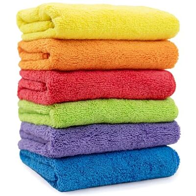 PAMEX Paños Limpieza Cocina Reutilizables Trapos Cristales Resistentes Cristales Bayetas Microfibra Alta Absorción Bayetas Cocina Bayeta Microfibra 12 Unidades 40x38 cm Colores Surtidos PAMEX Paños Limpieza Cocina Reutilizables Trapos Cristales Resistentes Cristales Bayetas Microfibra Alta Absorción Bayetas Cocina Bayeta Microfibra 12 Unidades 40x38 cm Colores Surtidos