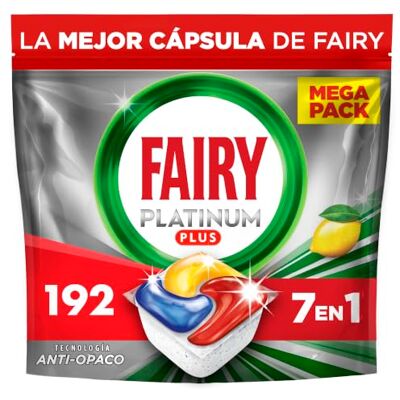 FAIRY Platinum Plus Cápsulas Lavavajillas Para Máquina Limón, 4x48 Cápsulas Nuestra Mejor Limpieza Que Deja Los Platos Como Nuevos, Elimina La Falta De Brillo Y Evita La Cal FAIRY Platinum Plus Cápsulas Lavavajillas Para Máquina Limón, 4x48 Cápsulas Nuestra Mejor Limpieza Que Deja Los Platos Como Nuevos, Elimina La Falta De Brillo Y Evita La Cal