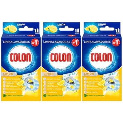 Colon Limpialavadoras Limón Pack 3x 250ml, 3 Unidades Limón Colon Limpialavadoras Limón Pack 3x 250ml, 3 Unidades Limón