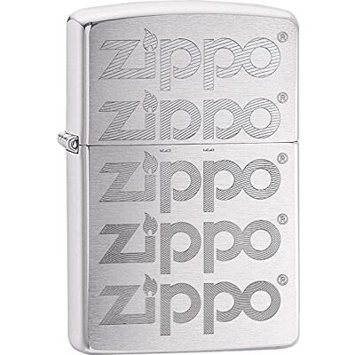 Zippo Encendedor a Prueba de Viento Diseño de Logo Grabado Automático en Acabado Cromo Cepillado Recargable Reutilizable Diseño a Prueba de Viento Caja de Regalo Hecho en EEUU Zippo Encendedor a Prueba de Viento Diseño de Logo Grabado Automático en Acabado Cromo Cepillado Recargable Reutilizable Diseño a Prueba de Viento Caja de Regalo Hecho en EEUU