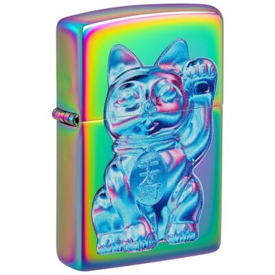 Zippo Mechero Lucky Cat, Multi Color, Color Image Recargable Reutilizable Diseño Resistente al Viento Caja de Regalo Fabricado en EE. UU. Zippo Mechero Lucky Cat, Multi Color, Color Image Recargable Reutilizable Diseño Resistente al Viento Caja de Regalo Fabricado en EE. UU.