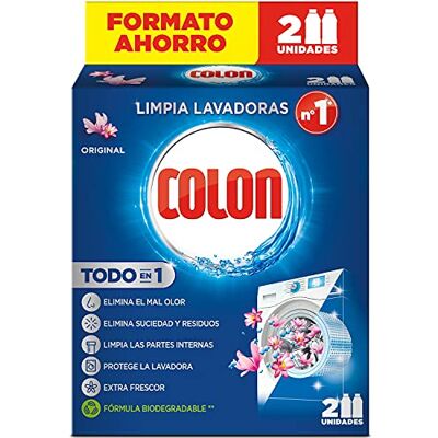 Colon Limpia Lavadoras, Azul, 250 ml Paquete de 2, 2 Unidades Colon Limpia Lavadoras, Azul, 250 ml Paquete de 2, 2 Unidades