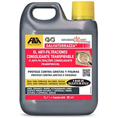 FILA Surface Care Solutions 1L, Hidrorepelente para Terrazas y Exteriores con Acción Consolidante y Anti Goteras FILA Surface Care Solutions 1L, Hidrorepelente para Terrazas y Exteriores con Acción Consolidante y Anti Goteras