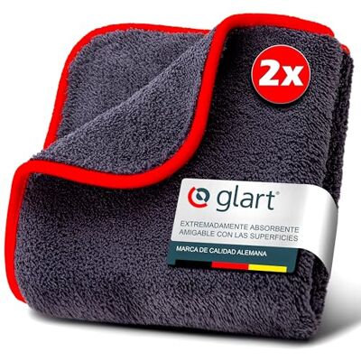 Glart Pack de 2 paños de microfibra para cocinas brillantes, paño de microfibra para limpiar la pintura del frente de la cocina, paño de cocina, 40x40 cm Glart Pack de 2 paños de microfibra para cocinas brillantes, paño de microfibra para limpiar la pintura del frente de la cocina, paño de cocina, 40x40 cm