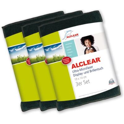 ALCLEAR International Paño de Ultramicrofibra para Pantallas y Gafas, Proporciona Una Visión Clara y Sin Marcas, Sin Productos Químicos, Sin Limpiadores, Set de 3, 19 x 14 cm, Antracita ALCLEAR International Paño de Ultramicrofibra para Pantallas y Gafas, Proporciona Una Visión Clara y Sin Marcas, Sin Productos Químicos, Sin Limpiadores, Set de 3, 19 x 14 cm, Antracita