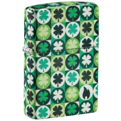 Zippo Encendedor a Prueba de Viento Modelo Clover con Tréboles Verde 540 Color, Brilla en la Oscuridad Recargable Reutilizable Diseño a Prueba de Viento Caja de Regalo Hecho en EEUU Zippo Encendedor a Prueba de Viento Modelo Clover con Tréboles Verde 540 Color, Brilla en la Oscuridad Recargable Reutilizable Diseño a Prueba de Viento Caja de Regalo Hecho en EEUU