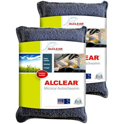 ALCLEAR International Esponja para Automóviles Microcar, Set de 2, Microfibra para Evitar los Cristales Empañados, Cuidado del Coche, Limpiacristales, Antracita y Azul ALCLEAR International Esponja para Automóviles Microcar, Set de 2, Microfibra para Evitar los Cristales Empañados, Cuidado del Coche, Limpiacristales, Antracita y Azul