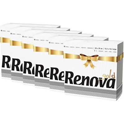 RENOVA Servilletas de Mesa, Color Blanco 6 Packs RENOVA Servilletas de Mesa, Color Blanco 6 Packs