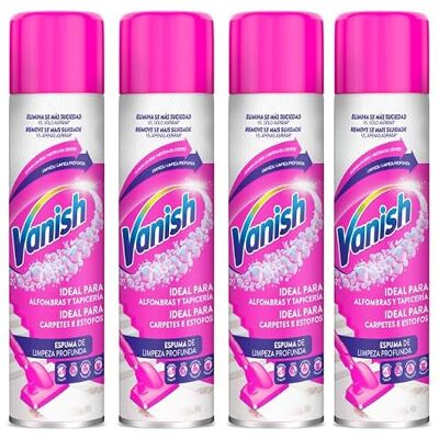 Vanish Quitamanchas Espuma Pretratante Alfombras y Tapicerías, pack de 4x 600ml Vanish Quitamanchas Espuma Pretratante Alfombras y Tapicerías, pack de 4x 600ml