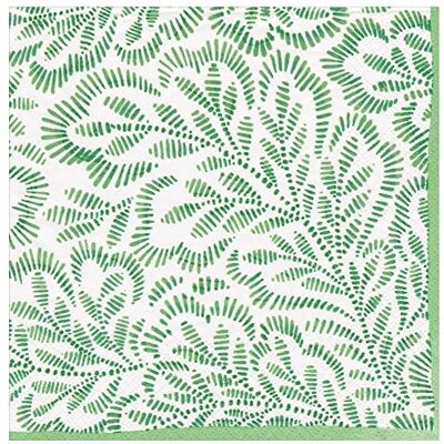 Caspari Servilletas de papel con estampado de hojas en color verde, 20 por paquete Caspari Servilletas de papel con estampado de hojas en color verde, 20 por paquete