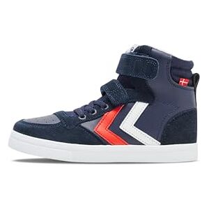hummel Slimmer Stadil Leather High Jr, Zapatillas Unisex niños, Azul Peacoat 7666, 33 EU hummel Slimmer Stadil Leather High Jr, Zapatillas Unisex niños, Azul Peacoat 7666, 33 EU