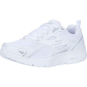 Skechers Go Run Consistent, Zapatillas de trail running Mujer, White Leather/Silver Trim, 38.5 EU Skechers Go Run Consistent, Zapatillas de trail running Mujer, White Leather/Silver Trim, 38.5 EU