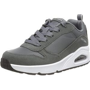 Skechers Tenis BKW para niño, Ante carbón sintético Ribete Gris, 27 EU Skechers Tenis BKW para niño, Ante carbón sintético Ribete Gris, 27 EU