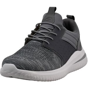 Skechers USA Men's Men's Delson 3.0-Cicada Knitted Bungee Lace Slip On, Gybk, 14 Wide Skechers USA Men's Men's Delson 3.0-Cicada Knitted Bungee Lace Slip On, Gybk, 14 Wide