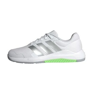 Adidas Mujer Dropset Base Training Shoes, Cloud White/Matte Silver/Lime Burst, 44 2/3 EU Adidas Mujer Dropset Base Training Shoes, Cloud White/Matte Silver/Lime Burst, 44 2/3 EU