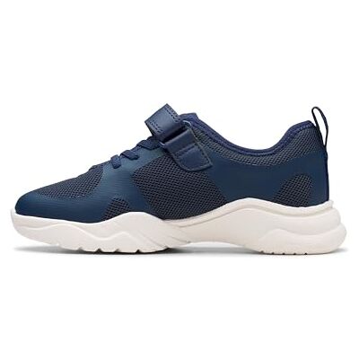 Clarks Everyday Trainers, Feather Ath K, Navy, 12 (Children) Clarks Everyday Trainers, Feather Ath K, Navy, 12 (Children)