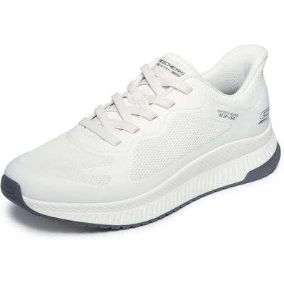 Skechers Hombre Bobs Squad 4 Slip-In Entrenador, Off White Knit, 42 EU Skechers Hombre Bobs Squad 4 Slip-In Entrenador, Off White Knit, 42 EU