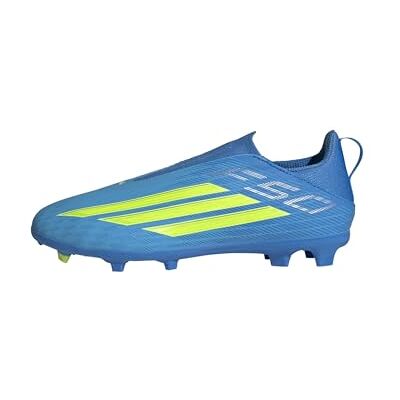Adidas Unisex niños F50 League Laceless Firm Ground/Multi Ground Football Boots Kids, Lucid Ray Blue/Team Solar Yellow 2/Lucid Aquamarine, 32 EU Adidas Unisex niños F50 League Laceless Firm Ground/Multi Ground Football Boots Kids, Lucid Ray Blue/Team Solar Yellow 2/Lucid Aquamarine, 32 EU