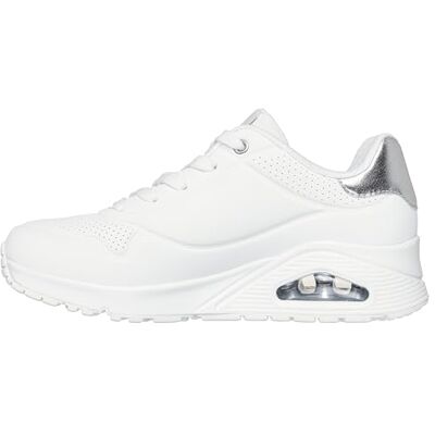 Skechers Uno Golden Air Zapatillas para Mujer, White Durabuck/Silver Trim, 40 EU Skechers Uno Golden Air Zapatillas para Mujer, White Durabuck/Silver Trim, 40 EU