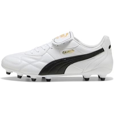 PUMA Tenis de fútbol Unisex King Top FG/AG, Color Blanco y Negro, Talla 6.5 de Reino Unido, Blanco ( White)/Negro ( Black), 40 EU PUMA Tenis de fútbol Unisex King Top FG/AG, Color Blanco y Negro, Talla 6.5 de Reino Unido, Blanco ( White)/Negro ( Black), 40 EU