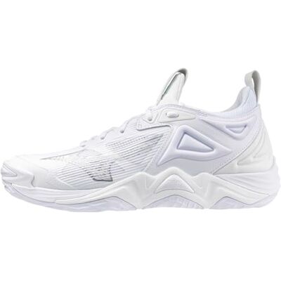 Mizuno Wave Momentum 3 Zapatos de Voleibol para Mujer, Blanco-Plateado, 39 EU Mizuno Wave Momentum 3 Zapatos de Voleibol para Mujer, Blanco-Plateado, 39 EU