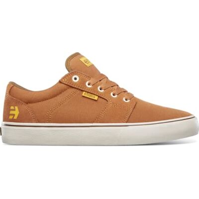 Etnies Barge LS Aspecto clásico de Patinaje, Silhoutte Vulcanizado Delgado, Cuello blindado Fuerte, Vulc Reforzado, Ajuste Acolchado, Tenis de Uso Diario 2025, Marrón, Dorado, Amarillo, 39 EU Etnies Barge LS Aspecto clásico de Patinaje, Silhoutte Vulcanizado Delgado, Cuello blindado Fuerte, Vulc Reforzado, Ajuste Acolchado, Tenis de Uso Diario 2025, Marrón, Dorado, Amarillo, 39 EU