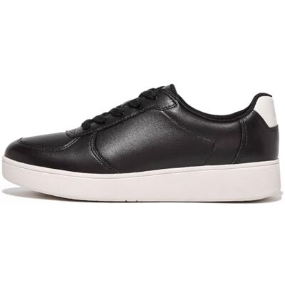 Fitflop Rally Leather New Device, Tenis para Mujer, Black, 36 EU Fitflop Rally Leather New Device, Tenis para Mujer, Black, 36 EU
