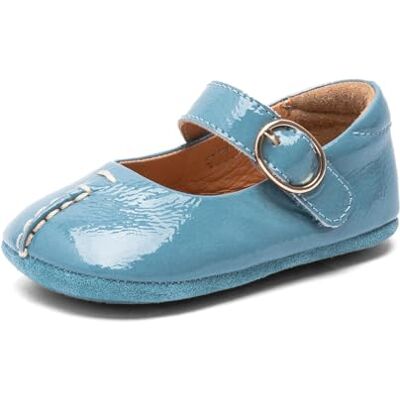 Bisgaard Zapatillas Unisex para niños Annabelle, Blue Patent, 18 EU Bisgaard Zapatillas Unisex para niños Annabelle, Blue Patent, 18 EU