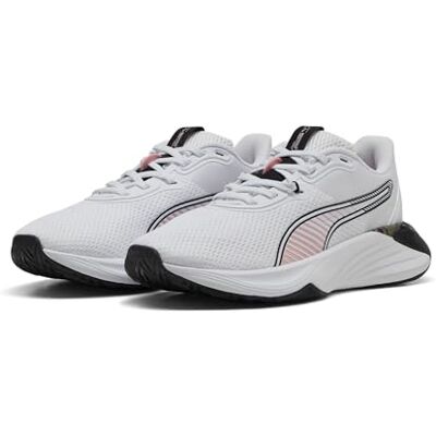 PUMA Zapatillas de Training PWR Hybrid League Mujer 36, White Rosy Outlook Black Pink PUMA Zapatillas de Training PWR Hybrid League Mujer 36, White Rosy Outlook Black Pink