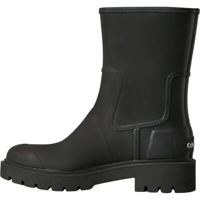 Calvin Botas de agua Mujer Mid Rubber Chunky, Negro (Ck Black), 38 Calvin Botas de agua Mujer Mid Rubber Chunky, Negro (Ck Black), 38