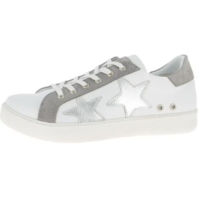 Andrea Conti Zapatillas Bajas para Mujer, Blanco Gris Claro Plata, 40 EU Andrea Conti Zapatillas Bajas para Mujer, Blanco Gris Claro Plata, 40 EU