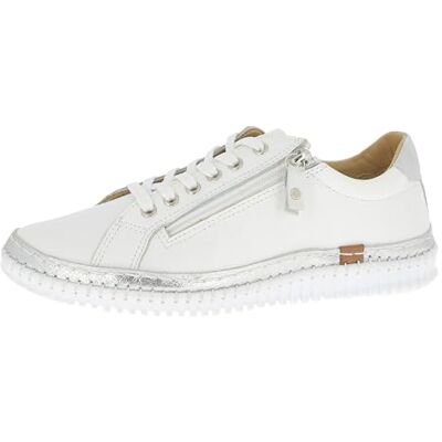 Andrea Conti Zapatillas Bajas para Mujer, Blanco y Plateado, 40 EU Andrea Conti Zapatillas Bajas para Mujer, Blanco y Plateado, 40 EU
