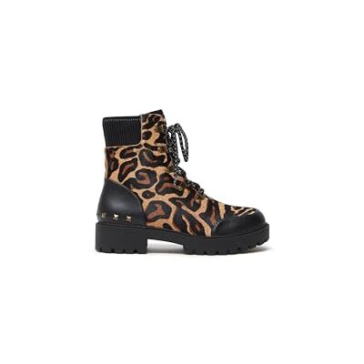 Desigual Botas de Piel Biker Animal Print Desigual Botas de Piel Biker Animal Print