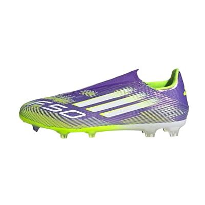 Adidas Unisex Adulto F50 League Laceless Firm Ground Football Boots, Purple Rush/Cloud White/Lucid Lemon, 48 EU Adidas Unisex Adulto F50 League Laceless Firm Ground Football Boots, Purple Rush/Cloud White/Lucid Lemon, 48 EU