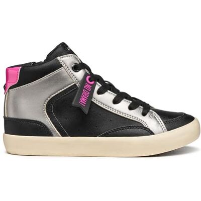 Geox J Gisli Girl, Zapatillas, Color Negro y Fucsia, 29 EU Geox J Gisli Girl, Zapatillas, Color Negro y Fucsia, 29 EU