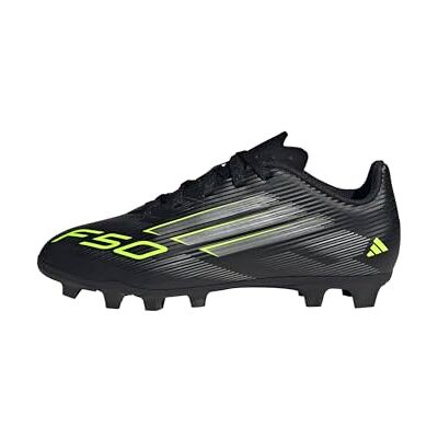 Adidas Unisex niños F50 Club Firm Ground/Multi Ground Football Boots Kids, Core Black/Iron Metallic/Lucid Lemon, 31 1/2 EU Adidas Unisex niños F50 Club Firm Ground/Multi Ground Football Boots Kids, Core Black/Iron Metallic/Lucid Lemon, 31 1/2 EU