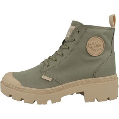 Palladium Paladio Mujer PALLABASE Twill Bottine, Verde, 37 EU, verde, 37 EU Palladium Paladio Mujer PALLABASE Twill Bottine, Verde, 37 EU, verde, 37 EU