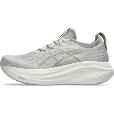 ASICS Tenis de Correr Gel-Nimbus 27 para Mujer, Gris Lago/Salvia Blanca, 39.5 EU ASICS Tenis de Correr Gel-Nimbus 27 para Mujer, Gris Lago/Salvia Blanca, 39.5 EU