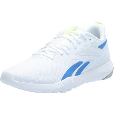 Reebok FLEXAGON FORCE 4 Blanco Azul Lima - Zapatos de entrenamiento Reebok FLEXAGON FORCE 4 Blanco Azul Lima - Zapatos de entrenamiento