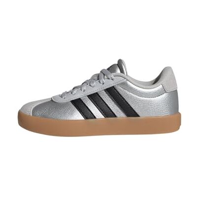 Adidas Unisex niños VL Court 3.0 Shoes Kids, Silver Met./Core Black/LGH Solid Grey, 40 EU Adidas Unisex niños VL Court 3.0 Shoes Kids, Silver Met./Core Black/LGH Solid Grey, 40 EU