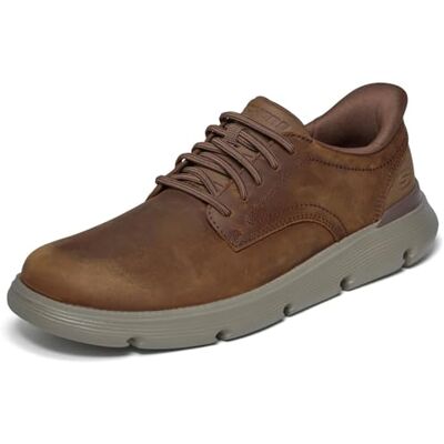Skechers Hombre Garza Duran Slip-In ENTRENADOR, Dark Brown Leather / Synthetic, 42 EU Skechers Hombre Garza Duran Slip-In ENTRENADOR, Dark Brown Leather / Synthetic, 42 EU